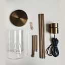 Brass Pendant Lights Kitchen Island,Modern Farmhouse Clear Glass Pendant Light,Gold Light Fixture Kitchen Pendant Mini Hanging Light Fixture for Sink (Brass 2 Pack Stem Rod)