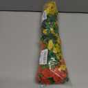 HyeFlora Artificial Flowers for Outdoors Decoration, 2Pcs Fake Hanging Spring Decor, Yellow and Orange Realistic Plants, UV & Fading Resistant Silk Flower for Porch Patio Balcony Planter Yard