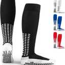 LUX Anti Slip Soccer Knee Socks,Non Slip Football/Basketball/Hockey Sports Grip Socks
