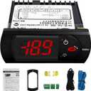 PZGXS0J111 Temperature Controller,115V Temperature Thermostat with 2 NTC Temperature Sensor Probe Compatible with Carel All Refrigerator Types