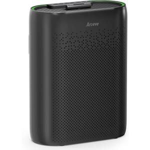 AROEVE Air Purifiers for Home Large Room with Automatic Air Detection Cover 1095 Sq.Ft Impressive Filter Layer Remove Dust, Pet Dander, Pollen for Home, Bedroom, Dorm Room, MKD05-Black (Middle, Black)