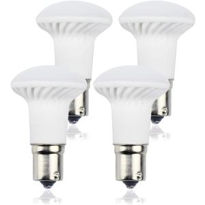 Bonlux 3W LED 1383 R12 Elevator Reading Light, AC/DC 12V-24V 1156 1141 BA15S Single Contact LED Reflector Light Bulb Daylight 6000K for RV Camper Trailer Marine Boat Motorhome Light (4-Pack)