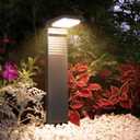 JOFIOS Solar Pathway Lights 4 Pack with Warm White and Cool White Mode, Modern Solar Path Lights Outdoor Waterproof, Perfect Solar Lights for Backyard, Lawn, Driveway, Walkway, Garden Decorative.