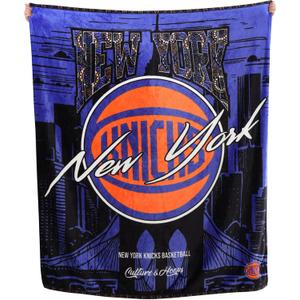 Two Hype NBA Throw Blanket  Ultra-Soft Plush Fan Blanket in Team Colors, Perfect for Game Day or Home Dcor (New York Knicks)