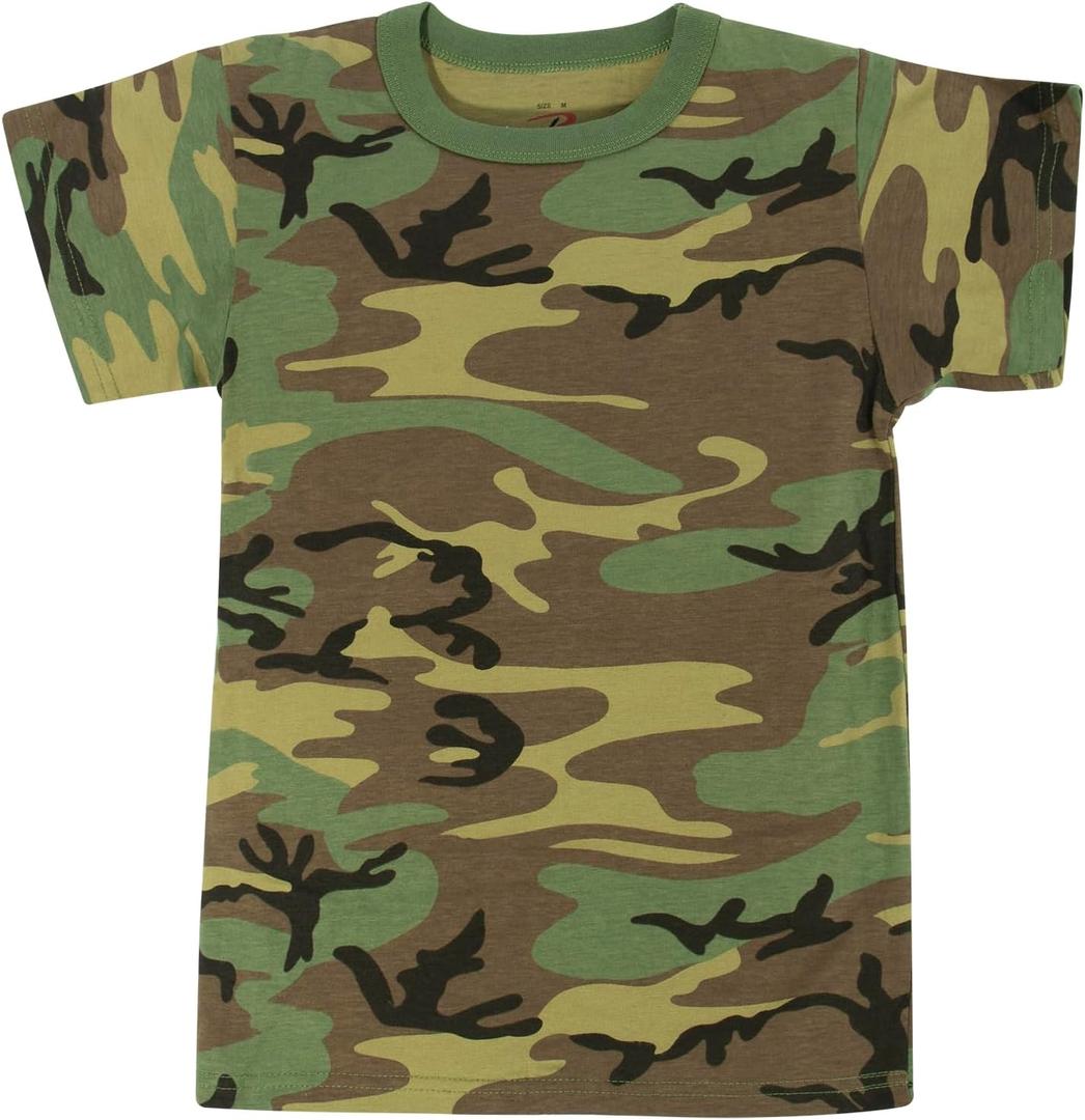 Rothco Kids Camo T-Shirt  Comfortable Outdoor Camouflage Short Sleeve Crew Neck Tee Shirt (Large)