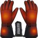 Heated Gloves for Men Women, Rechargeable Heated Glove with Waterproof Winter Motorcycle Warm Gloves with Touchscreen for Hunting Cycling Skiing Hiking Outdoor Working, XL