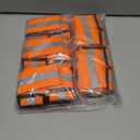 5 Pack Mount Marter Reflective Vest, Lightweight Safety Vest For Women, Men And Kids, Adjustable Reflective Running Vest With 360 High Visibility For Running, Cycling, Motorcycle, Orange 1-2