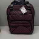 KROSER Carry On Underseat Multi-functional, 16-inch Underseater Lightweight Overnight Suitcase for Women, Burgundy