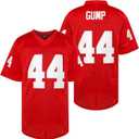 Forrest Gump Football Jersey 44 Red Sports Shirt Stitched Movie Jersey Pullover Casual Men's Clothing S-3XL (Large)
