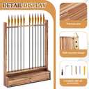 Geelin Wall Mounted Bow & Arrow Display Rack, Solid Wood Holder for 2 Compound Bows & 12 Arrows with Storage Drawer - Archery Home & Man Cave Decor, 31.5" L X 5.5" W X 38.2" H