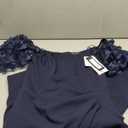 Xscape Women's Illusion Sleeve Off The Shoulder Long Dress (Reg and Petite) (Navy) 12P