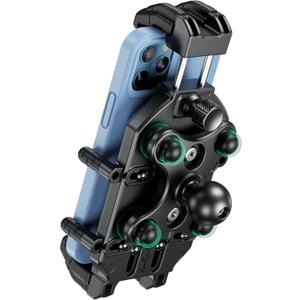 BRCOVAN 1'' Ball Phone Mount Holder with Vibration Dampener & Secure Lock, Fit for RAM Mounts B Size Double Socket Arm, for Motorcycle ATV UTV Car Bike Boat Truck Scooter, Fit 5.4-7.2'' Cellphones
