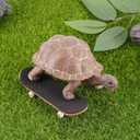 Tortoise Leash and Training Skateboard Toy, Mini Skateboard and Adjustable Harness for Turtle, Funny Tortoises Toys Accessories for Tortoise, Lizard, Small Animals (Pink)