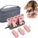 Milltrip 10Pcs Professional Electric Heated Roller Curling Set, Fast Heating Hair Styling Tool with 160C Thermostat, Travel Friendly (Upgraded Vibration Hot Compression)