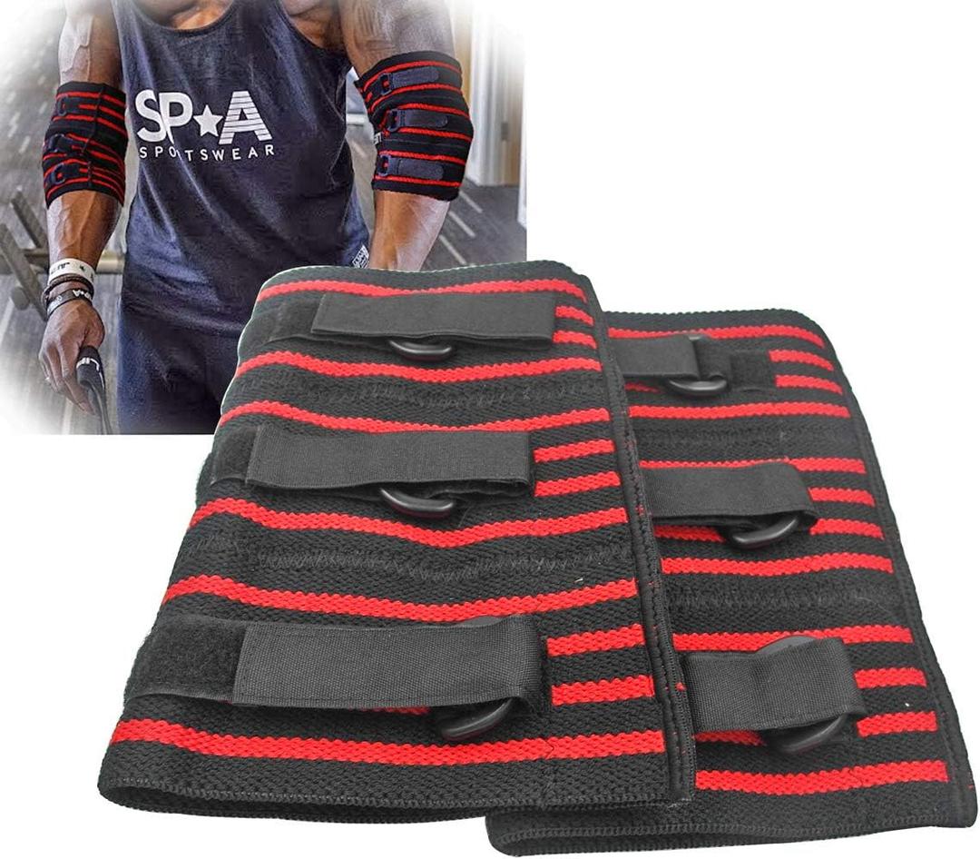 Adjustable Elbow Sleeve, 1 pair Strong Elebow Support Brace Compression Powerlifting, Weightlifting Man (XL)