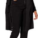 Amazon Essentials Women's Lightweight Longer Length Cardigan Sweater (Large, Black)