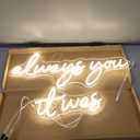 Large 36" Neon Sign 'It Was Always You' Neon Night with Dimmable Wall Decor for Bedroom Living Room Bar Party Club Wedding Girls Birthday Wall Light Decor Reusable Warm White