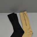 Zipper Compression Socks, 2 Pairs 15-20 mmHg Closed Toe Compression Stockings for Men Women (Large-X-Large, Black/Beige)