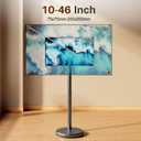Mobile TV Cart Rolling TV Stand for 10-46 Inch Flat/Curved Screen Up to 88lbs, Height Adjustable Portable TV Cart with Tilting and Rotating, TV Stand with Wheels, Max VESA 200x200mm (Black)