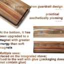 Stove Top Shelf, Magnetic Oven Shelf, Kitchen Storage Solution, 2pcs 15" Hard Wood Spice Racks