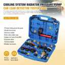 Radiator Pressure Tester Kit, Coolant Pressure Tester for Automotive Cooling System Water Tank Leakage Detection (Universal Fit 20PCS)