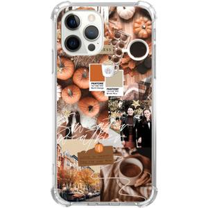 2 x Autumn Phone Case Fall Collage Phone Cover for iPhone 13 Pro Max, Aesthetic Halloween Thanksgiving Pumpkin Collage for Girls Boys Wowen and Men, Trendy TPU Bumper Phone Case for iPhone 13 Pro Max