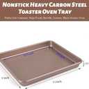 WMKGG 11 Inch Air Fryer Toaster Oven Tray, Set of 2 Nonstick Heavy Carbon Steel Toaster Cookie Sheets Baking Pan, 11 X 9 X 1.15 Inch