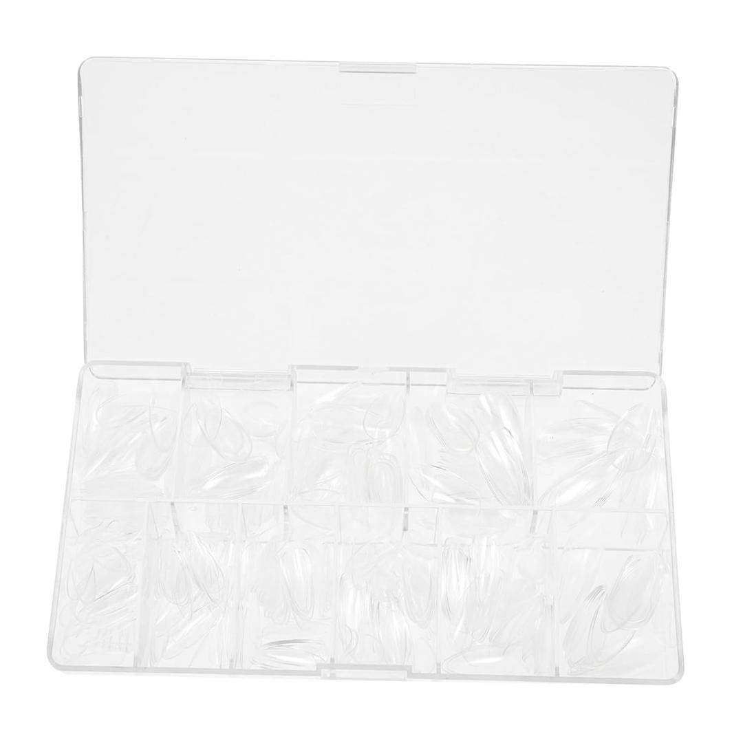 Get Pcs of Adhesive False Nails Almond Shape Nail Tips Natural Look Space-saving