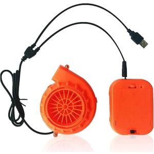 Mini Fan for Dinosaur Costume or Head or Other Inflatable Game Costume Set, Orange