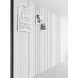 Bumusty Large Cork Board Alternative-47 x35 Felt Bulletin Board Tiles, with 30 Pushpins, 70 Adhesive Tabs, 12-Pack Slat Wall Paneling, Cork Boards for Office Push Pin Board Felt Board-Milky White