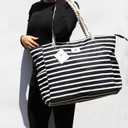 OVERSIZE BEACH BAG Large Tote Bag for Women Waterproof Sandproof with Dry Wet Compartment for Pool Gym Travel