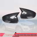 MUXEE 2PCS New Sports Rear Mirror Cover Caps for Hyundai Tucson 2016-2021 ABS Side Door Wing Mirror Cap Covers Exterior car Accessories -Carbon FibeSuitable for Models with Turn Signals