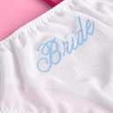 xo, Fetti White Ruffle Bride Thong, S/M/L | Embroidered Underwear, Bridesmaid Gift, Bridal Shower Lingerie, Outfit Accessory (White, L)