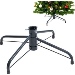 Dark Green Iron Tree Stand for Artificial Christmas Tree, Stable Base
