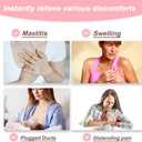 2 x Soft Gel Breast Therapy Pads for Breastfeeding & Pumping, Breast Cooling Pad, Nursing Pain, Mastitis Pain Relief (Purple)