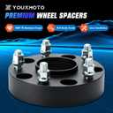 Youxmoto 5X5.5 1.5 inch (38mm) Wheel Spacers Fit for Ram 1500 2012-2018, 5x139.7mm Wheel Adapters 77.8mm Bore Hubcentric with M14x1.5 Studs, 4PCS