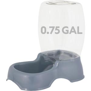 Petmate Pet Cafe Cat and Dog Gravity Water Dispenser - Water Bowl for Cats and Dogs, USA Made, 0.75 GAL, Pearl Gray (PEARL ASH BLUE)