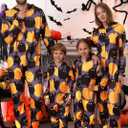 YEAXLUD Family Halloween Costume Onesie Pajamas Adult Matching Pajamas for Couples Pjs (L)