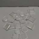 JJUNW 32Pcs Carpet Protector, Spiked Plastic Caster Cups Clear Round and Square Spiked Furniture Cups for Chair, Table, Sofa, Bookcases Furniture