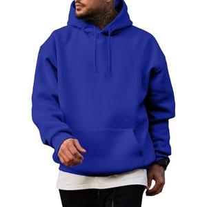 JMIERR Mens Casual Cotton Hooded Collar Drawstring Hoodies Pullover Sweatshirts Casual Long Sleeve Shirts Size 2XL