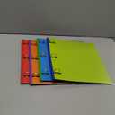 INFUN 1 Inch Telescoping 3 Ring Binder - 4PCS, Flexible Round Binder with Customizable Front Cover and Clear Catalog Pocket, 1 Inch Rings, 225 Sheet Capacity- Green, Red, Orange, Blue