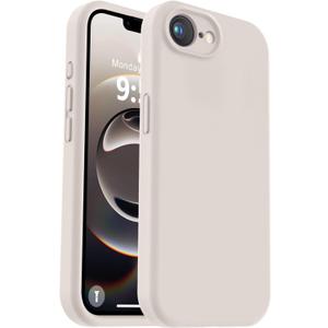 Vooii Compatible with iPhone 17e Case and for iPhone 16e Case, Liquid Silicone Upgrade [Camera Protection] [Soft Anti-Scratch Microfiber Lining] Shockproof Phone Case for iPhone 17e/16e 6.1" - Stone