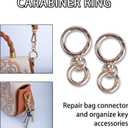 6Pack Swivel Clasp Clip,Metal Double Opening Key Chain Clip,Swivel Spring Snap Hooks for Jewelry Clasps,DIY Crafts,Lanyard Making(Gold)