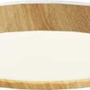 ANYLOVE 19 inch LED Flush Mount Ceiling Light Fixture,3000K 4000K 5000K Adjustable Ceiling Lights, Farmhouse Oak Wood Grain Ceiling Light for Bedroom Hallway Bathroom Kitchen