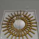 Namalu 6 Pcs Sunburst Mirror for Wall Decor, Small Circle Sun Espejos Decorative Mirror Hanging for Art Entryway Home Decor Bathroom Bedroom Living Room(Elegant,Gold)