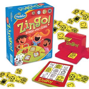 ThinkFun Zingo Bingo Award Winning Preschool Game for Pre-Readers and Early Readers Age 4 and Up - One of the Most Popular Board Games for Boys and Girls and their Parents (97700)