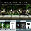 SOLPEX 16 Pack Solar Outdoor Lights Pathway, Stainless Steel Solar Lights Outdoor Waterproof,LED Landscape Lighting Solar Walkway Lights for Landscape/Patio/Lawn/Yard/Driveway-Warm White