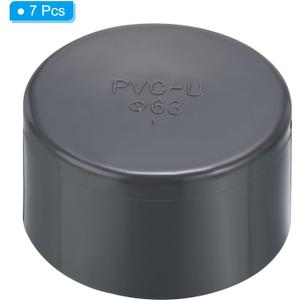 PATIKIL 63mm UPVC Pipe End Cap Fitting, 4 Pack Furniture Grade Plug Coupling Socket for DIY, Garden, Grey