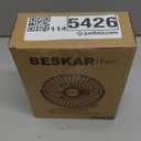 BESKAR USB Clip on Fan, Portable Small Fan with Cord Powered, 3 Speeds Strong Airflow, with Sturdy Clamp, Quiet Personal Desk Fan (Black)