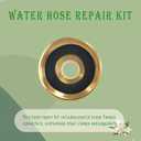 AOPANDA 1/4" Barb x 3/4 Female GHT Thread Solid Brass Water Hose End Repair Connector, Includes Stainless Steel Clamps and gaskets(10PCS)